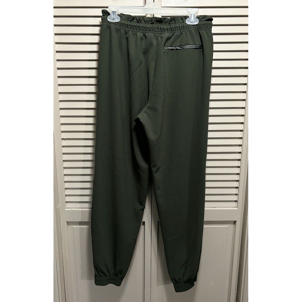 Athleta‎ Metropolis Olive Green Jogger Elastic Hem & Waist Ruffle Tie Size 4T - Picture 3 of 7